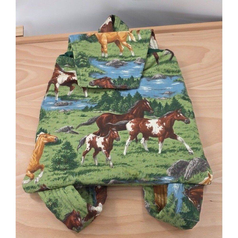 Handmade Fabric Scenic horse and meadow print Backpack
